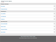 Tablet Screenshot of colonial-ins.com